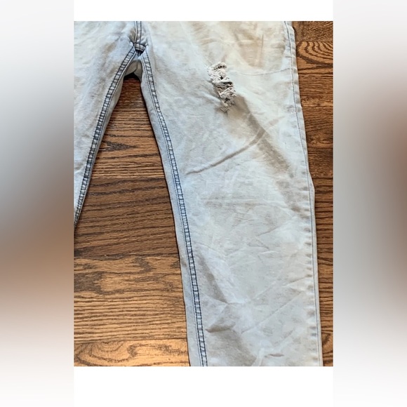 Velero Mens Lightwash Distressed Streetwear Blue Jeans, Size 40x32 - Picture 4 of 12